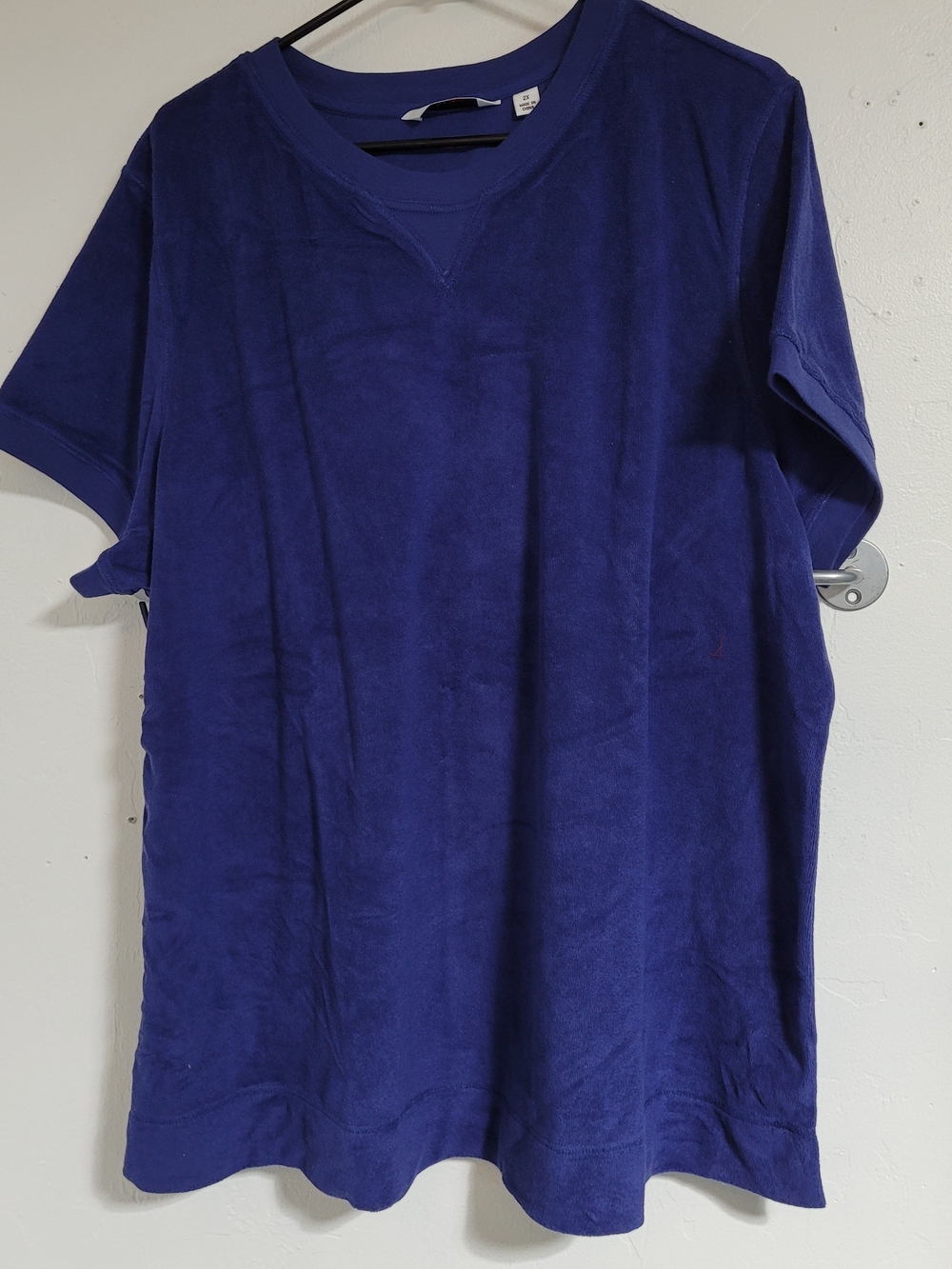 French Terry Short Sleeve Tee in Royal Blue